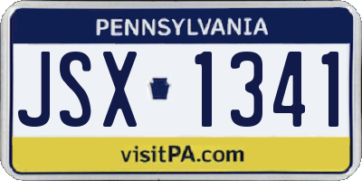 PA license plate JSX1341