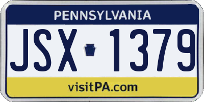 PA license plate JSX1379