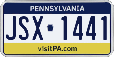 PA license plate JSX1441