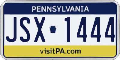 PA license plate JSX1444