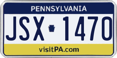 PA license plate JSX1470
