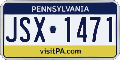 PA license plate JSX1471