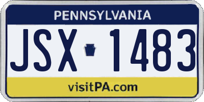 PA license plate JSX1483