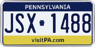 PA license plate JSX1488