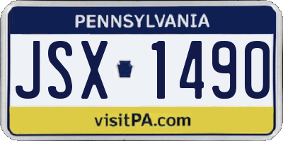 PA license plate JSX1490