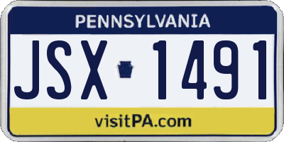 PA license plate JSX1491