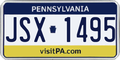 PA license plate JSX1495