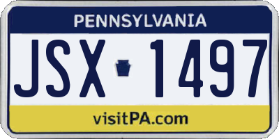 PA license plate JSX1497