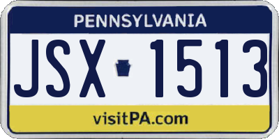 PA license plate JSX1513