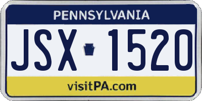 PA license plate JSX1520