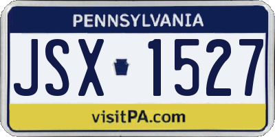 PA license plate JSX1527