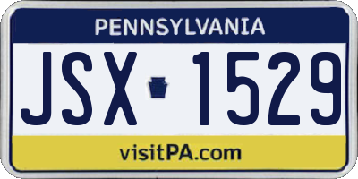 PA license plate JSX1529