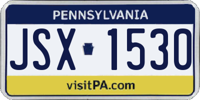 PA license plate JSX1530