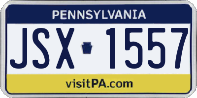 PA license plate JSX1557