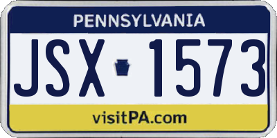 PA license plate JSX1573
