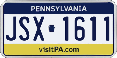 PA license plate JSX1611