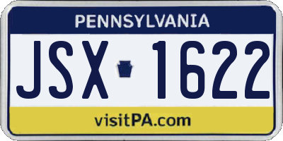 PA license plate JSX1622