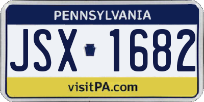 PA license plate JSX1682
