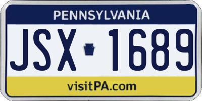 PA license plate JSX1689
