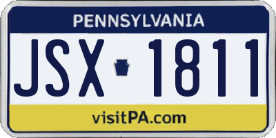 PA license plate JSX1811