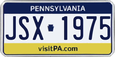PA license plate JSX1975