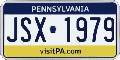 PA license plate JSX1979