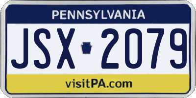 PA license plate JSX2079