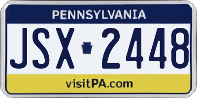 PA license plate JSX2448
