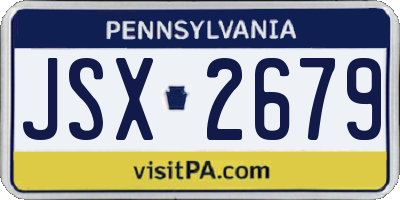 PA license plate JSX2679