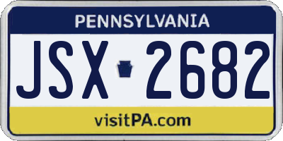 PA license plate JSX2682