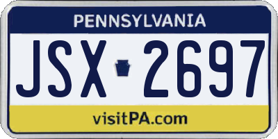 PA license plate JSX2697