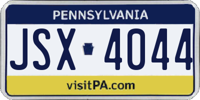 PA license plate JSX4044