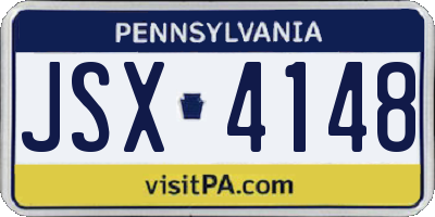 PA license plate JSX4148