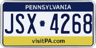 PA license plate JSX4268