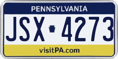 PA license plate JSX4273