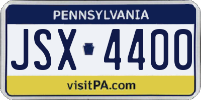 PA license plate JSX4400