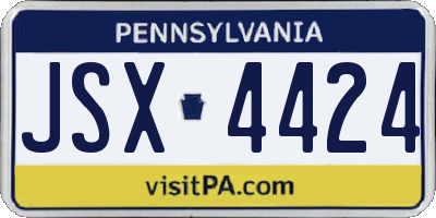 PA license plate JSX4424