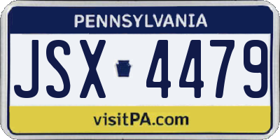 PA license plate JSX4479