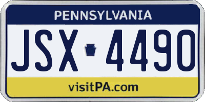 PA license plate JSX4490