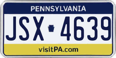 PA license plate JSX4639