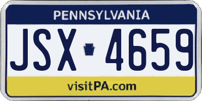 PA license plate JSX4659