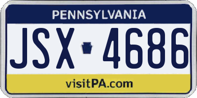 PA license plate JSX4686