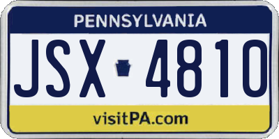 PA license plate JSX4810