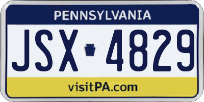 PA license plate JSX4829
