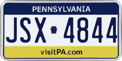 PA license plate JSX4844