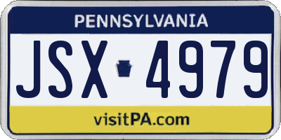 PA license plate JSX4979