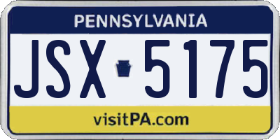 PA license plate JSX5175