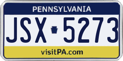 PA license plate JSX5273