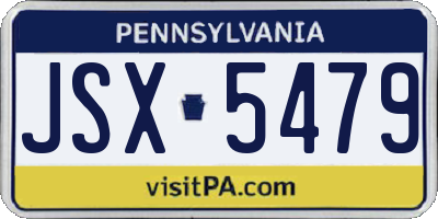 PA license plate JSX5479