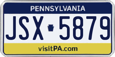 PA license plate JSX5879